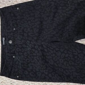 Black Leopard Print Pants